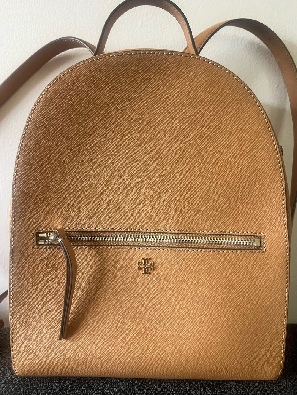 Tory Burch Tan Leather Backpack